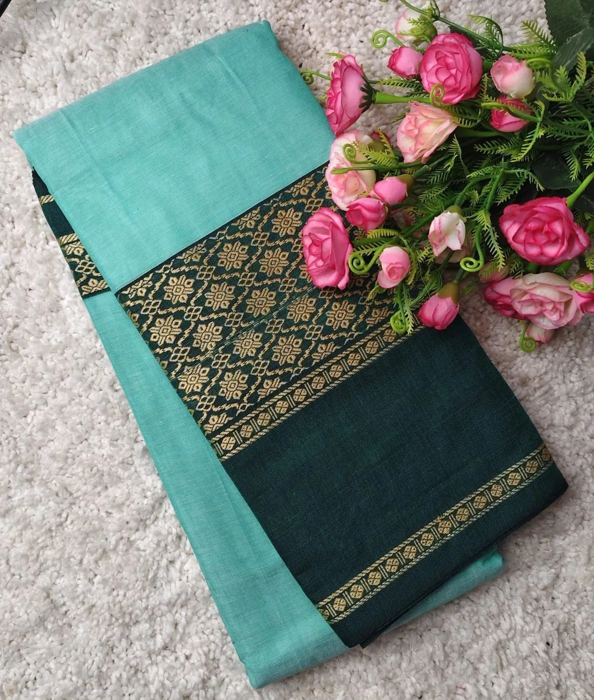 Narayanpet big Border Cotton Sarees 9