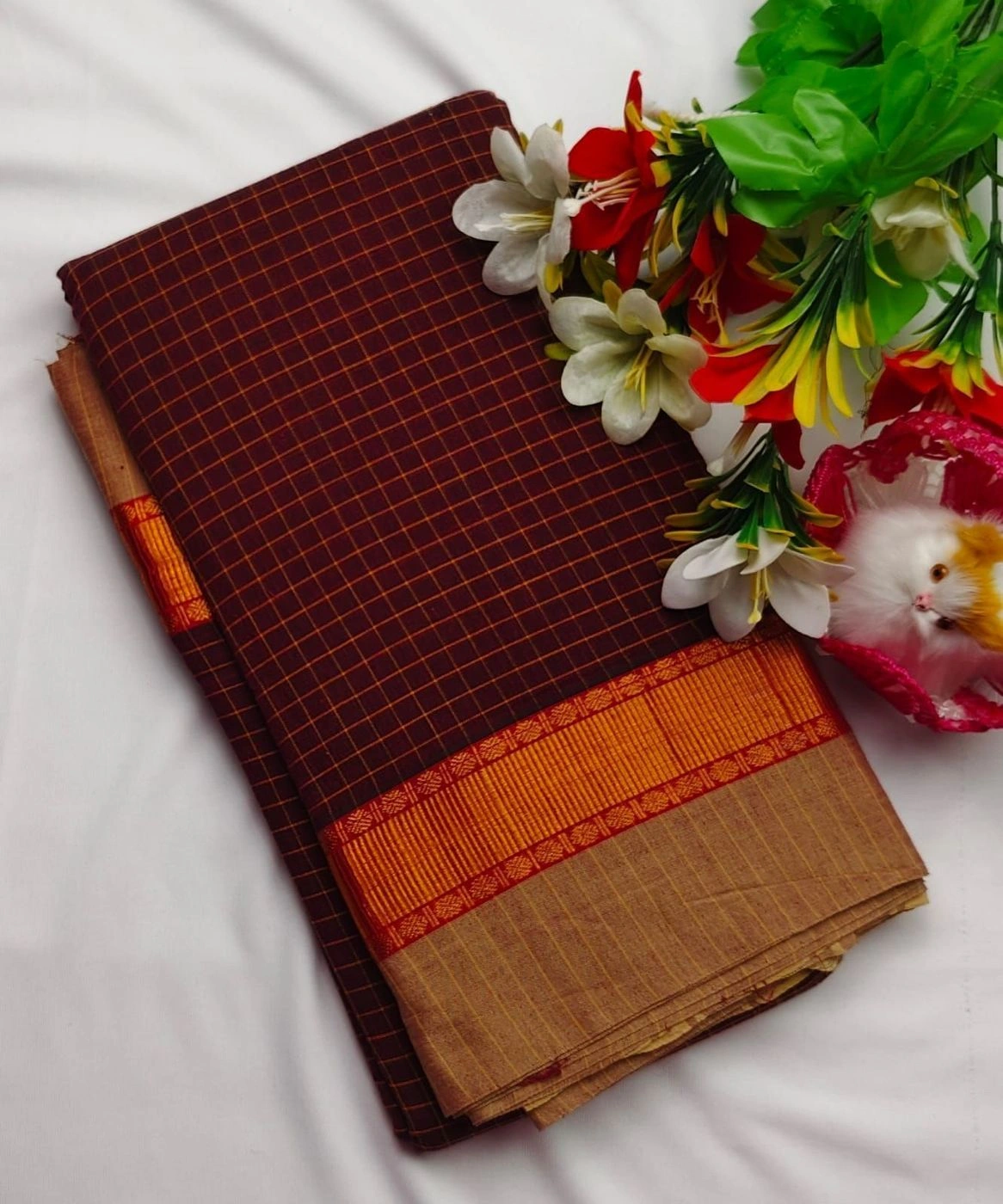 Narayanpet Checked Cotton Sarees 7