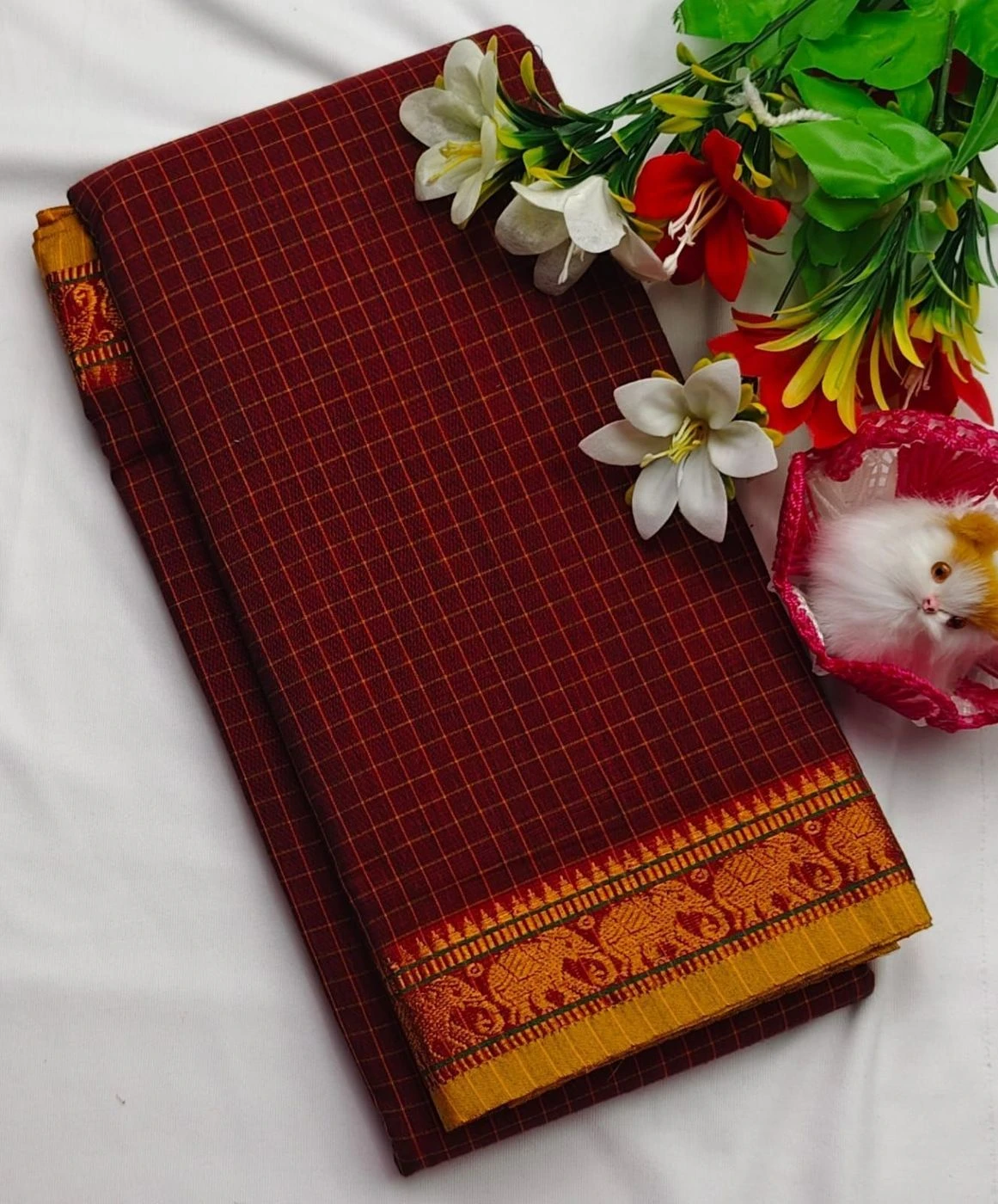 Narayanpet Checked Cotton Sarees 8