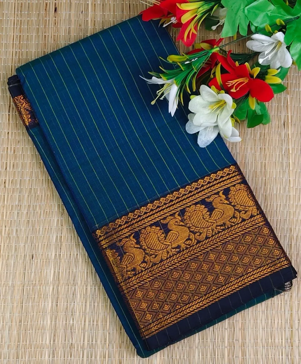 Narayanpet Checked Cotton Sarees 9