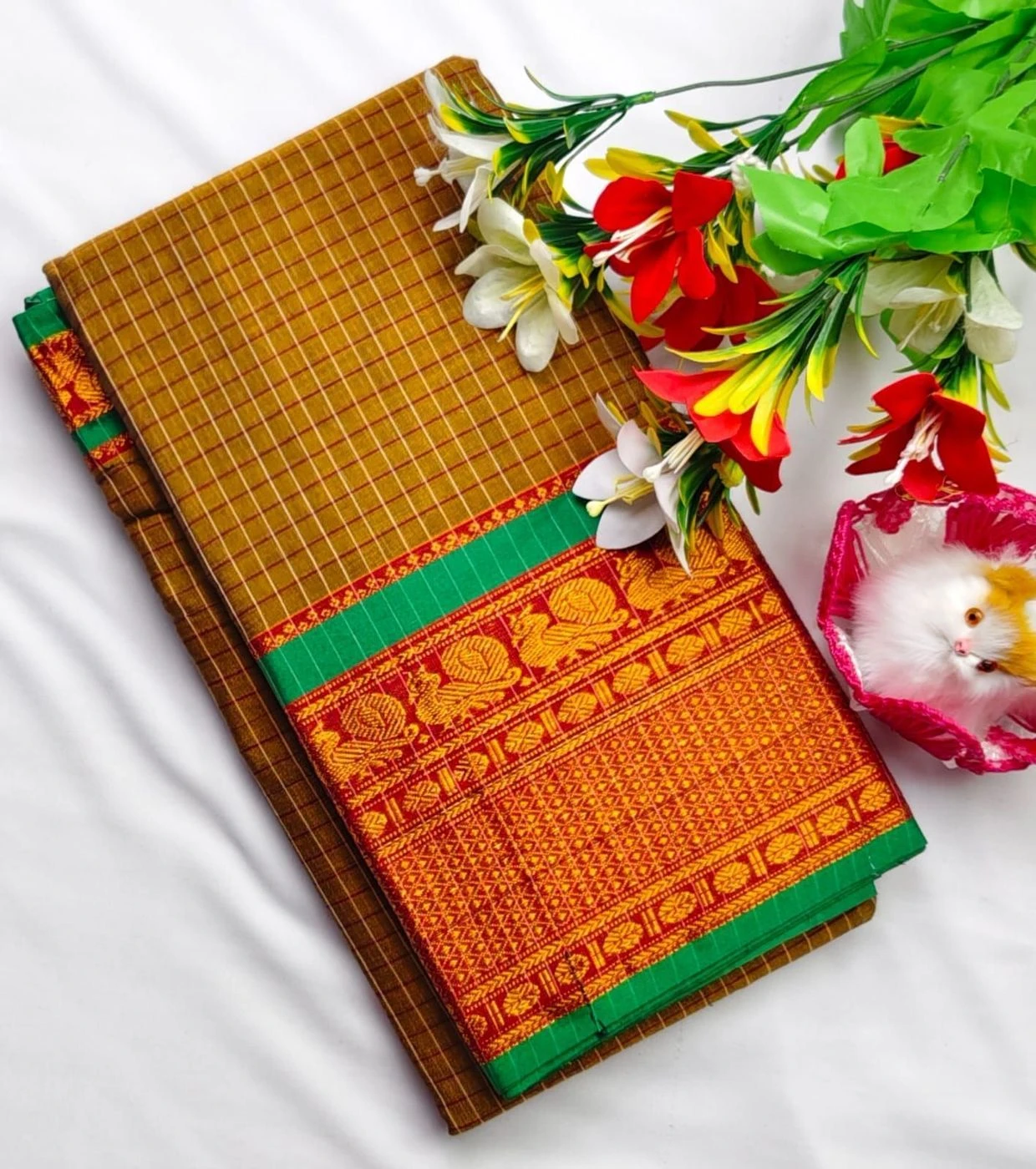 Narayanpet Checked Cotton Sarees 15