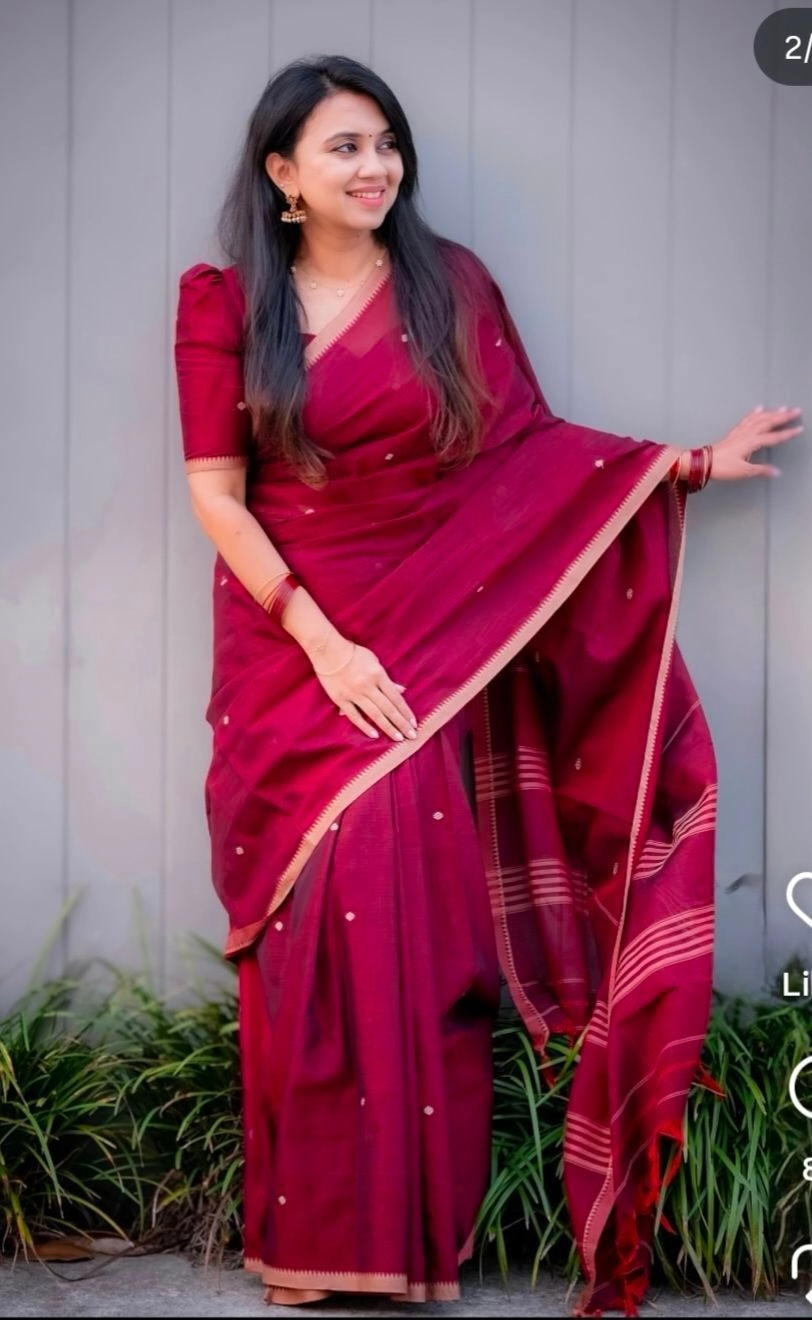 NARAYANPET Small border Sarees Wirthblouse 6