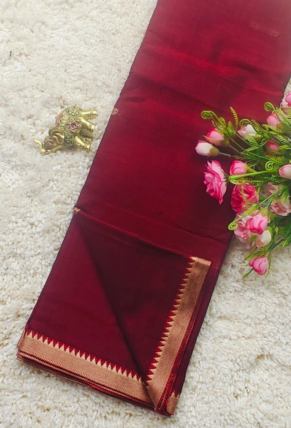 NARAYANPET Small border Sarees Wirthblouse 8
