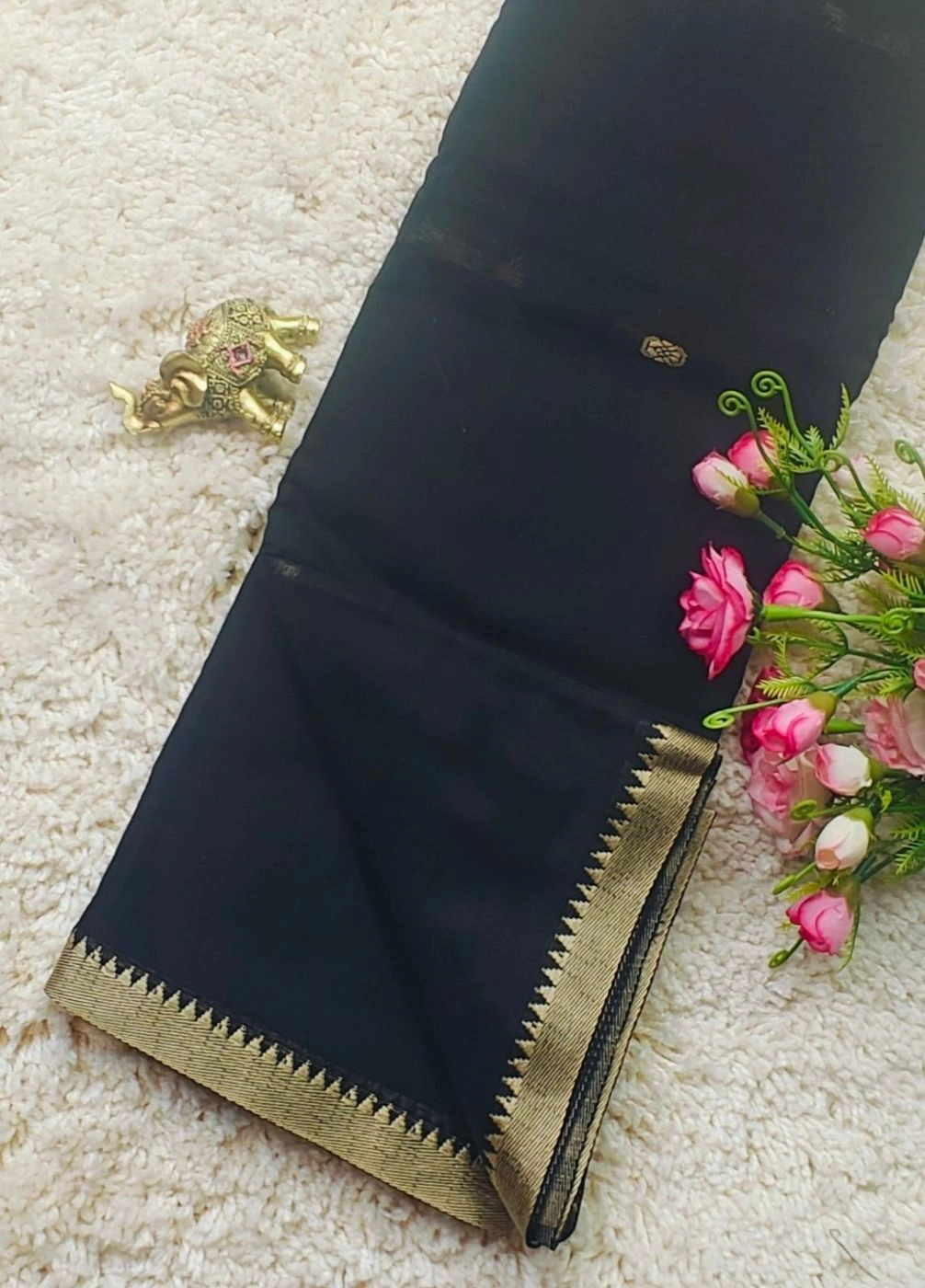 NARAYANPET Small border Sarees Wirthblouse 11