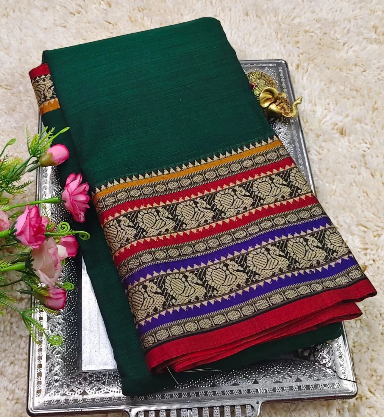 NARAYANPET Small border Sarees Wirthblouse 16