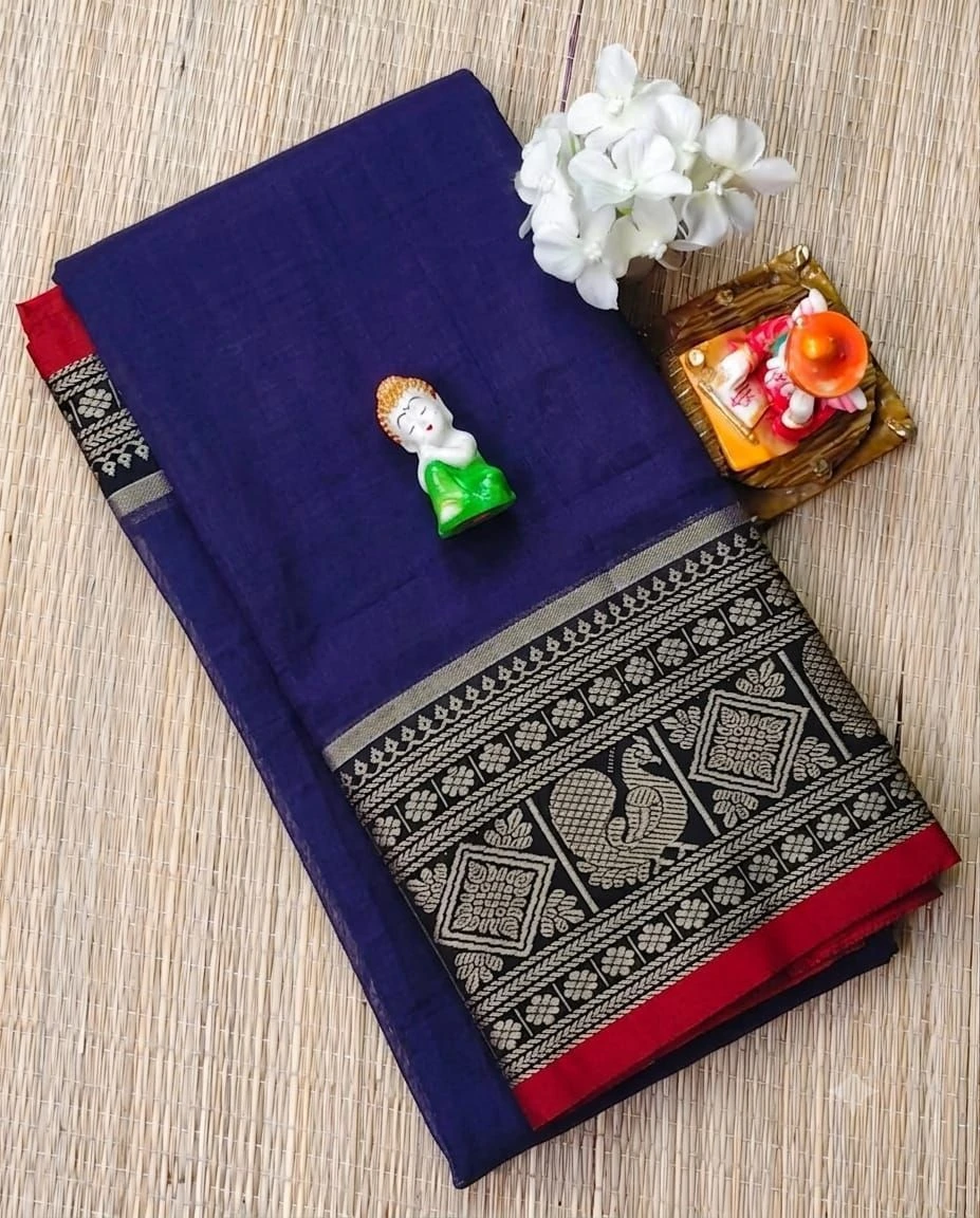Narayanapet Checked Cotton Sarees Withblouse 17
