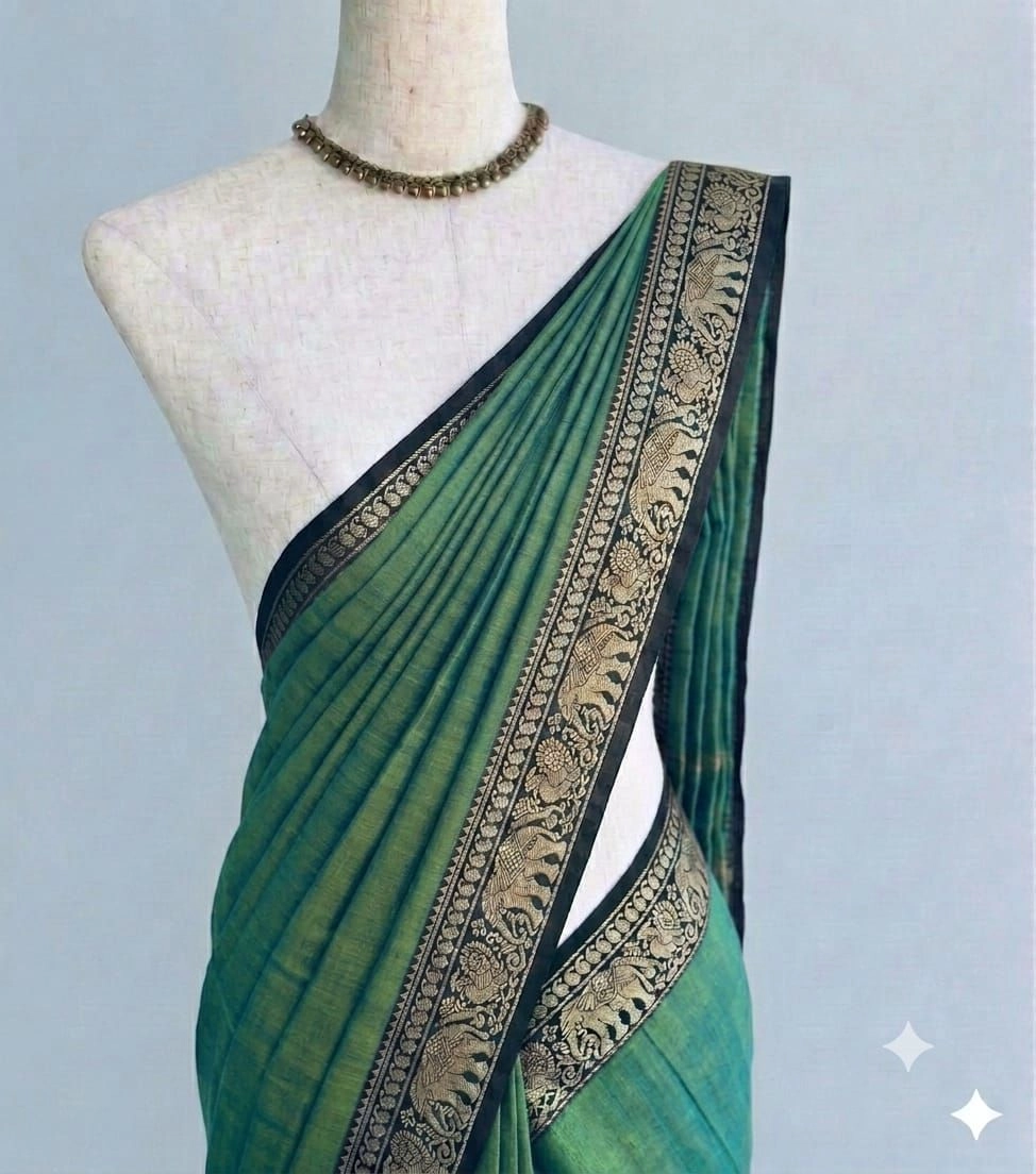 Narayanpet Cotton Plain Sarees Wirthblouse 7