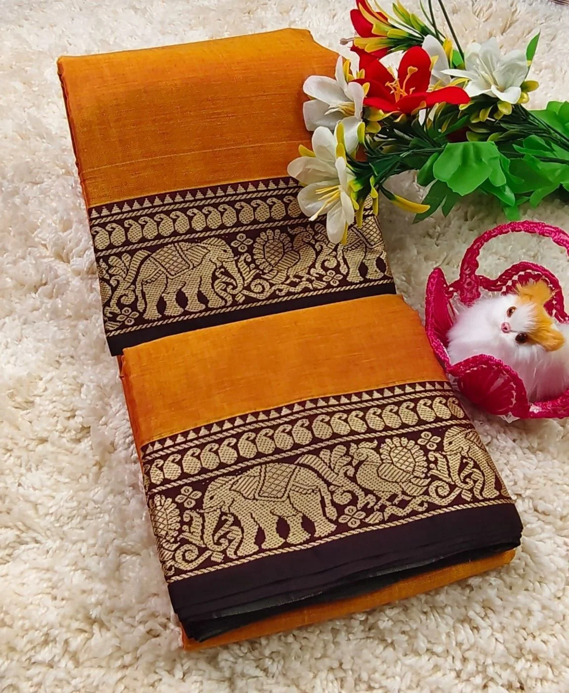 Narayanpet Cotton Plain Sarees Wirthblouse 13