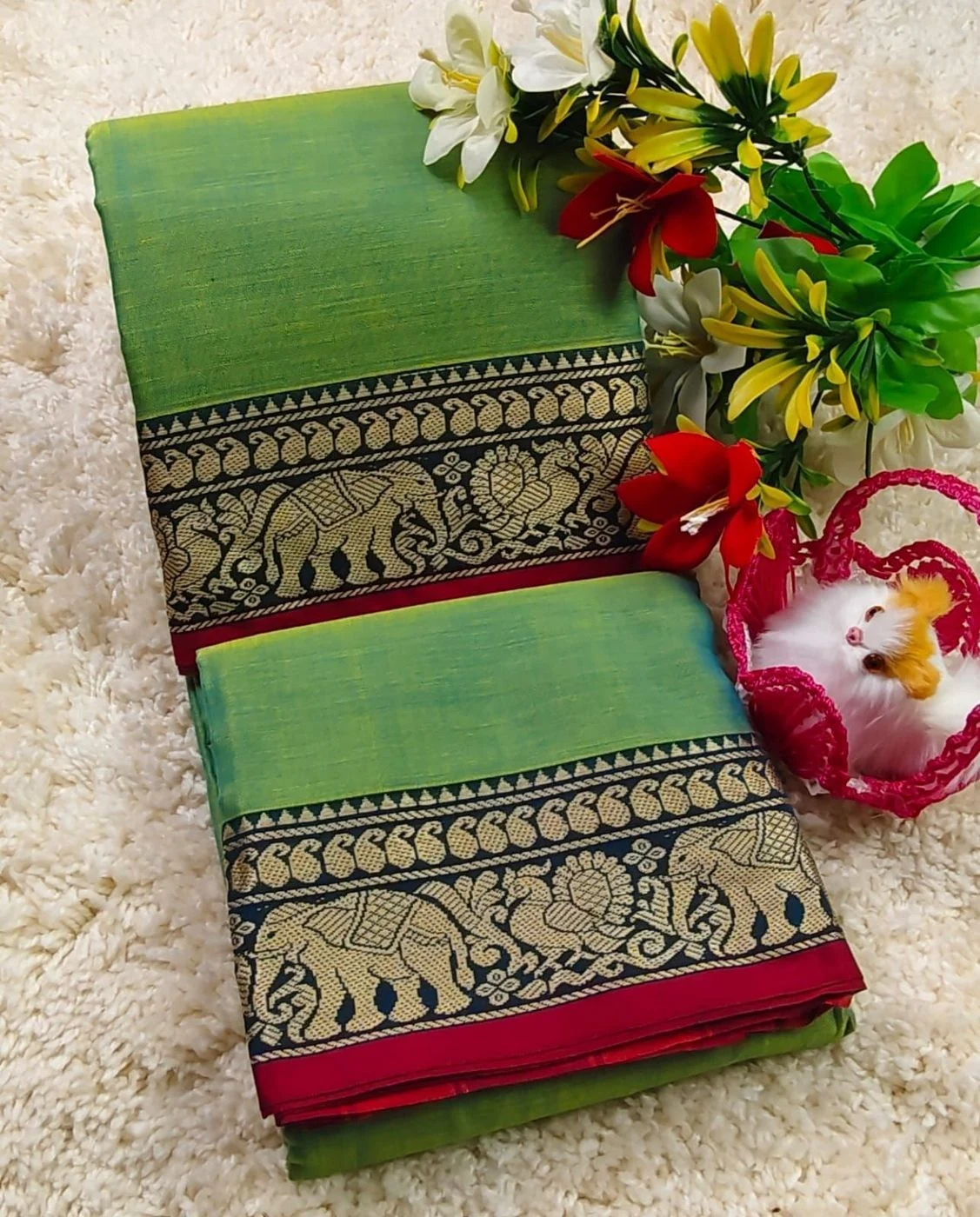 Narayanpet Cotton Plain Sarees Wirthblouse 14