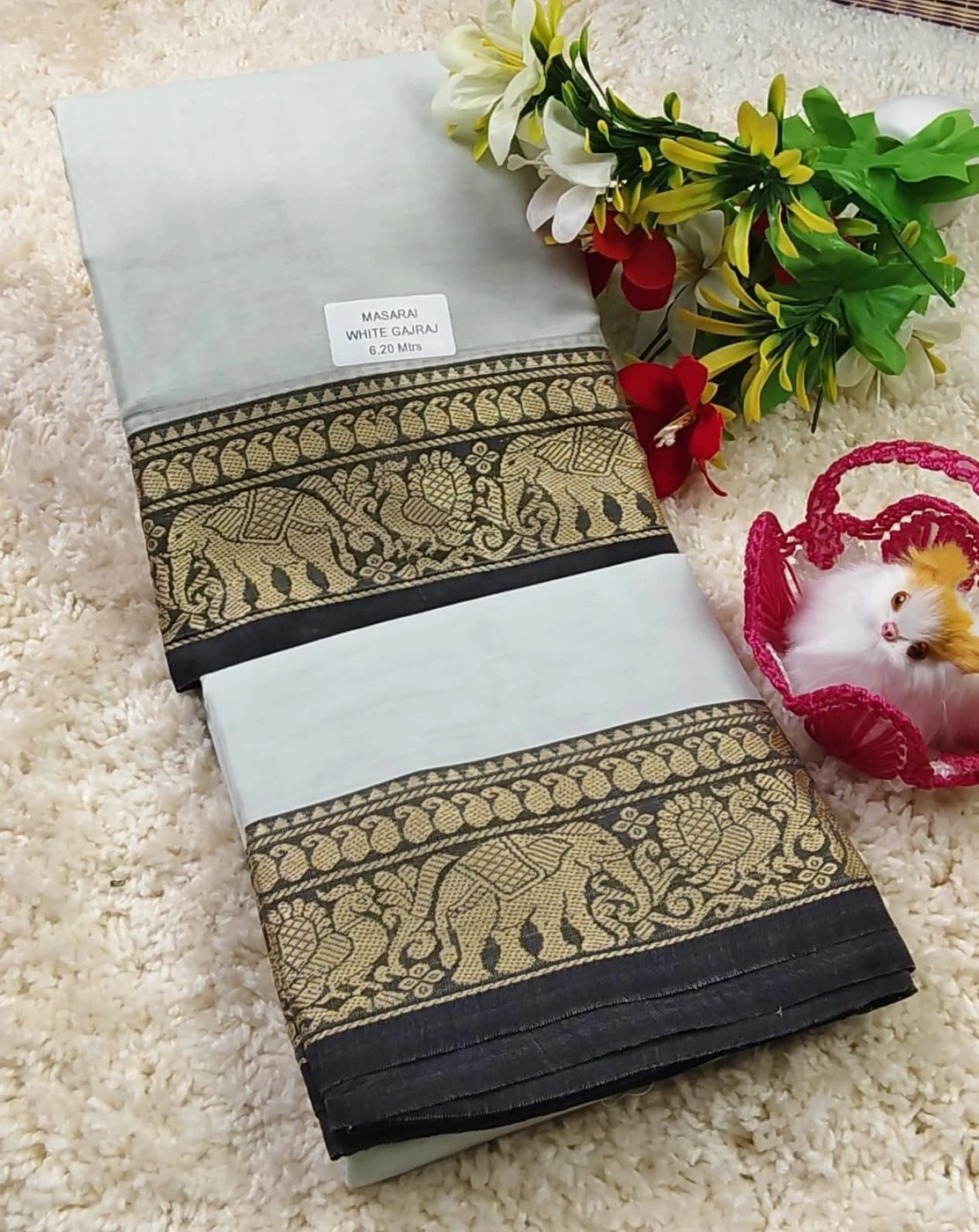Narayanpet Cotton Plain Sarees Wirthblouse 16