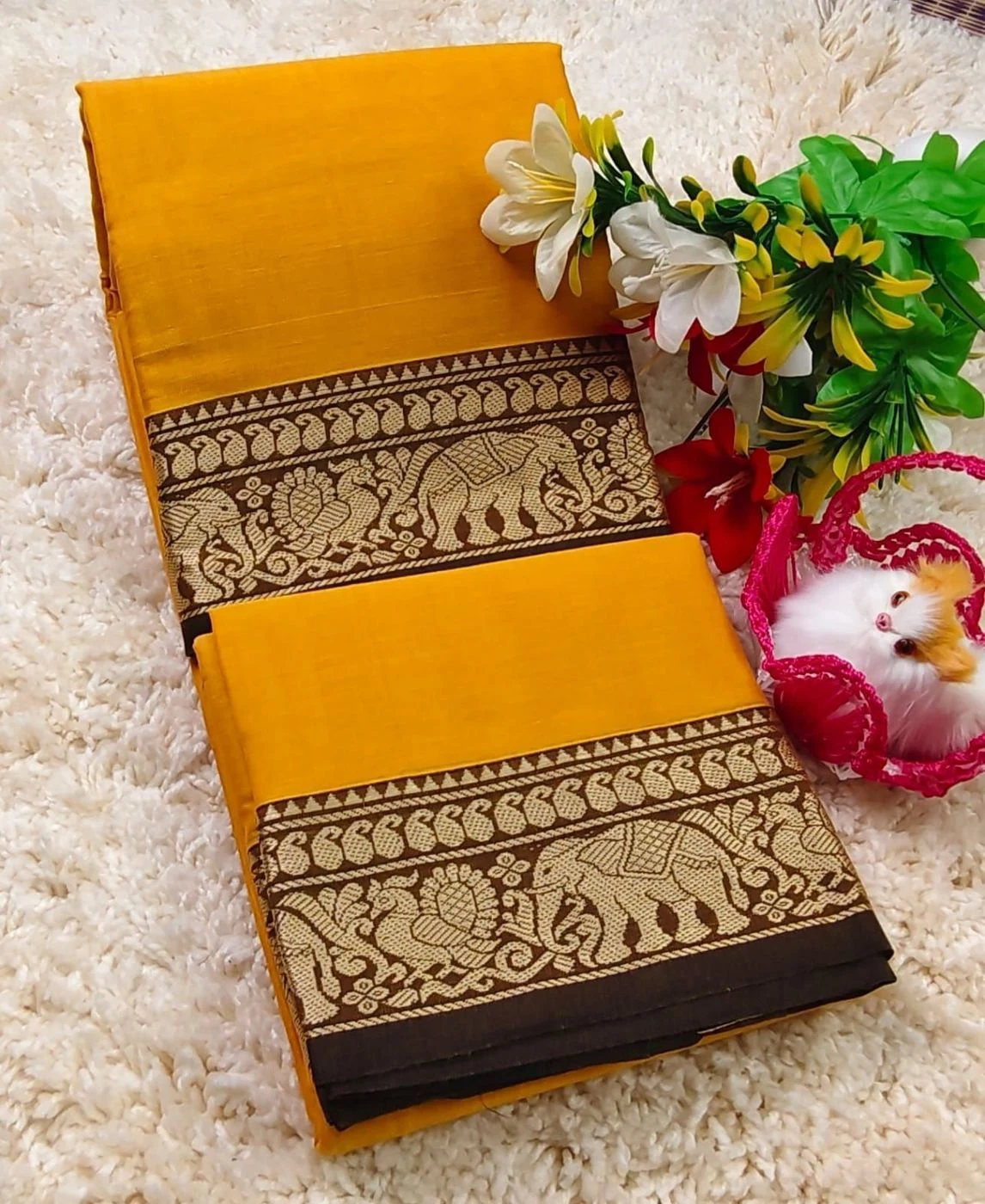 Narayanpet Cotton Plain Sarees Wirthblouse 17