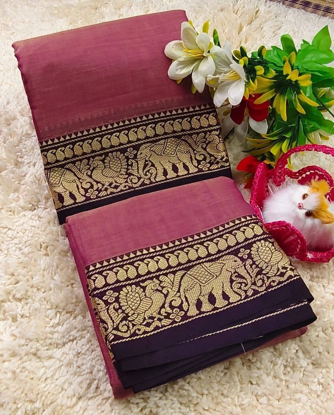 Narayanpet Cotton Plain Sarees Wirthblouse 18