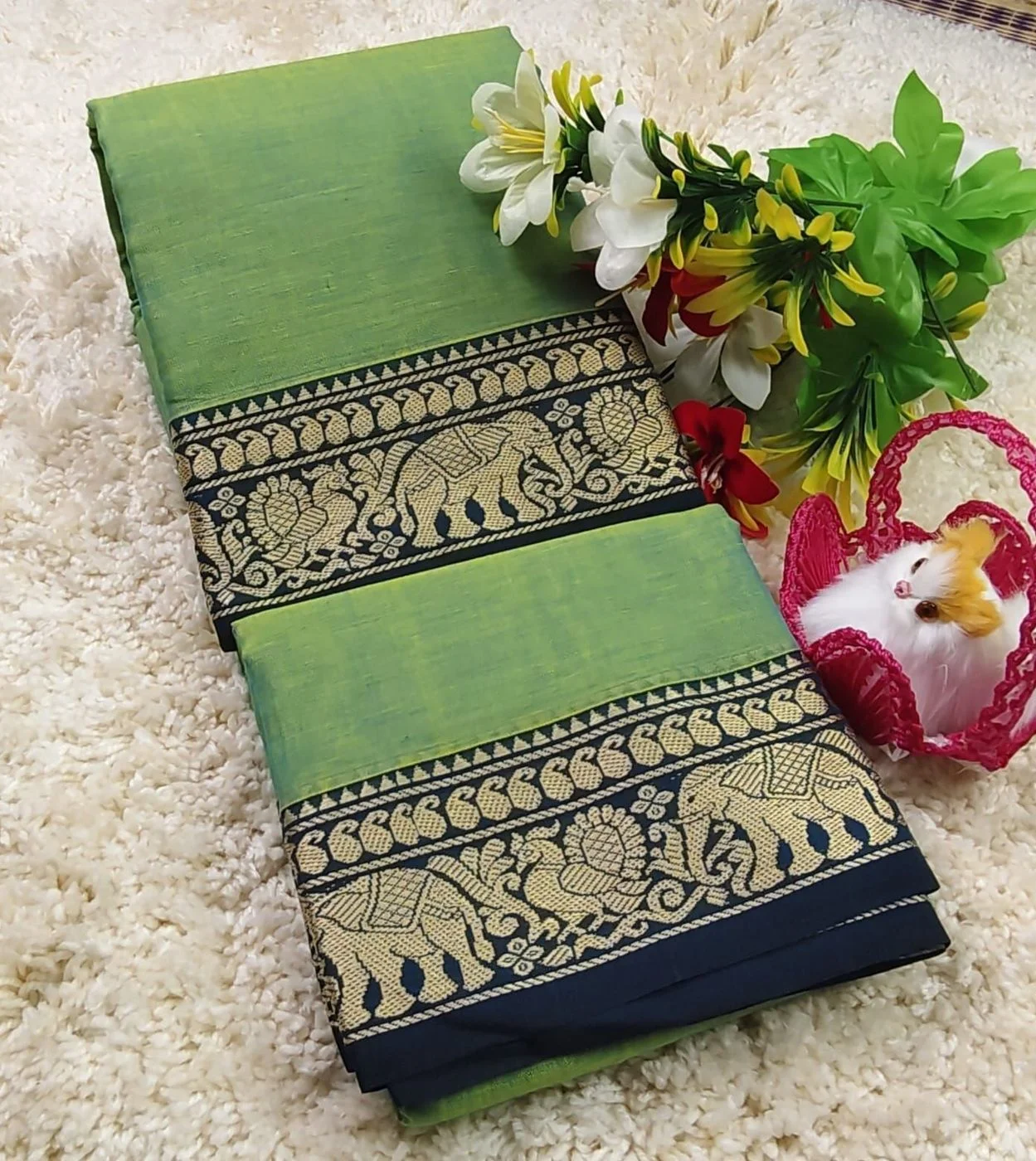 Narayanpet Cotton Plain Sarees Wirthblouse 19