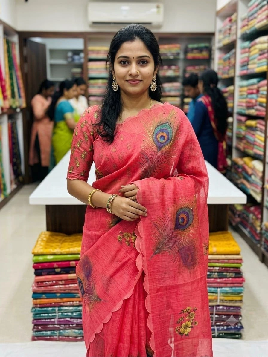 🌹 *PURE LINEN COTTON SAREES 2