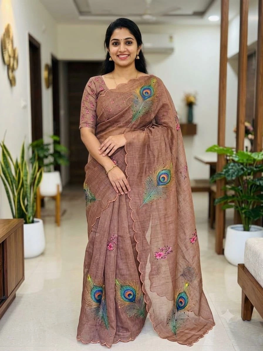 🌹 *PURE LINEN COTTON SAREES 11