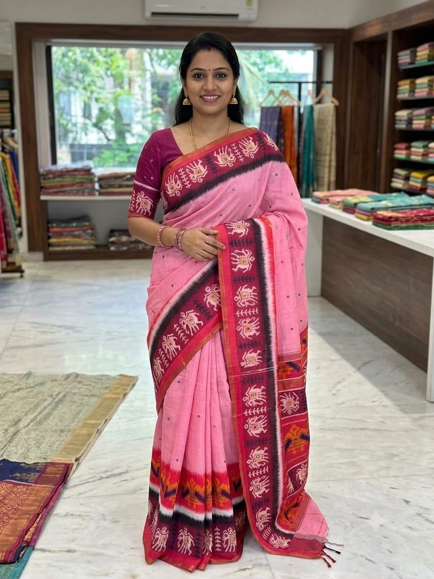 🌹 *PURE LINEN COTTON SAREES 14