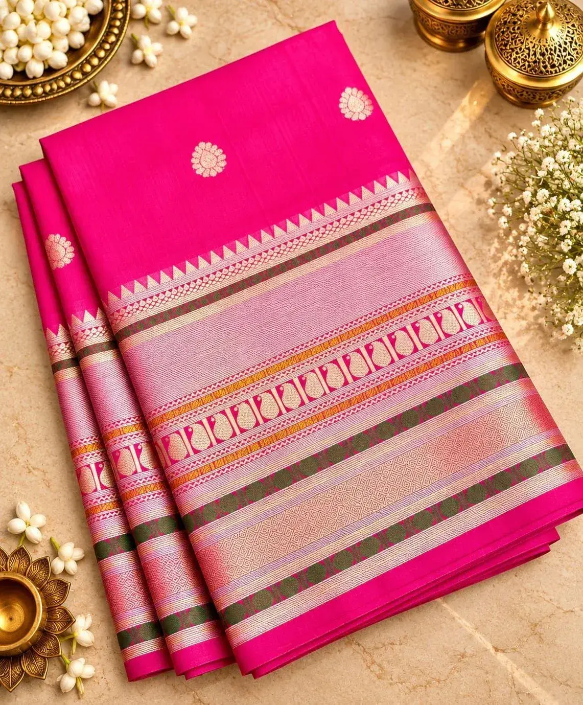 Banarasi Soft Silk Sarees Wirthblouse 10