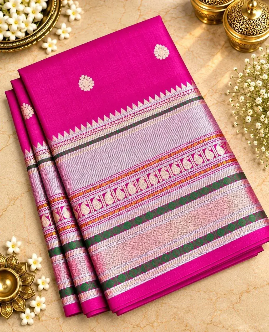 Banarasi Soft Silk Sarees Wirthblouse 11