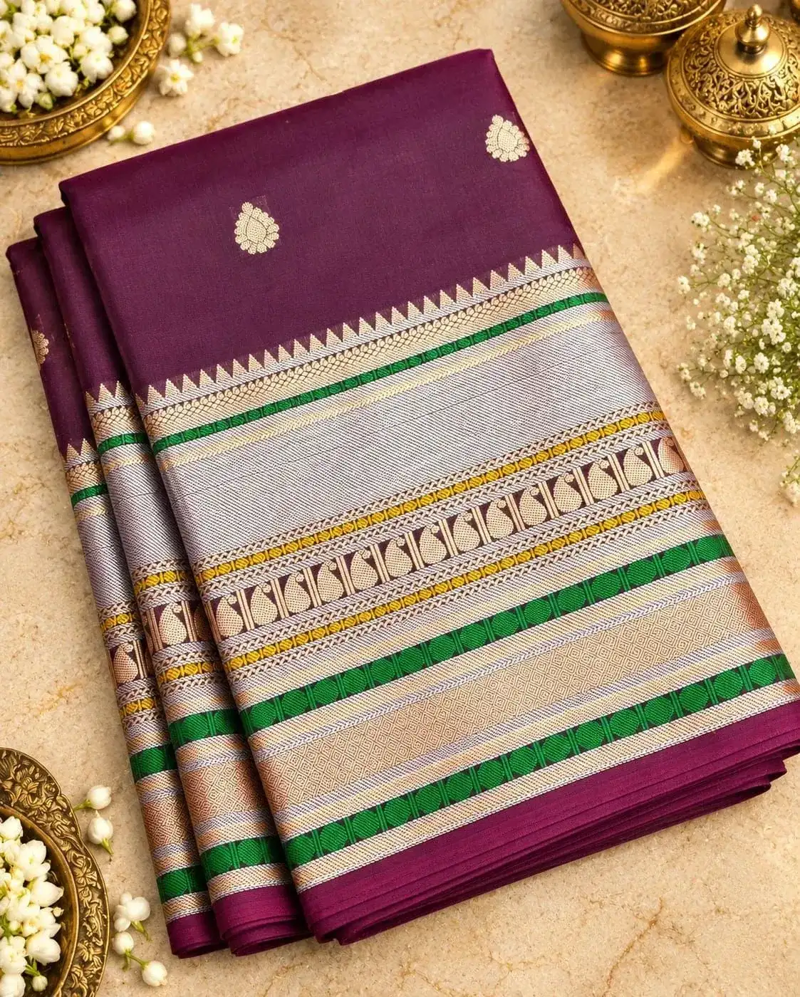 Banarasi Soft Silk Sarees Wirthblouse 13