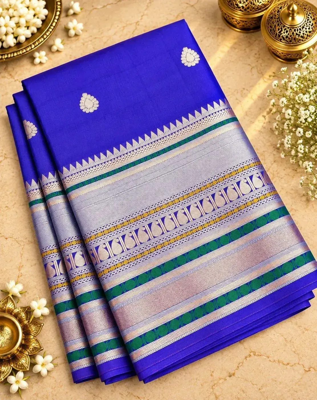 Banarasi Soft Silk Sarees Wirthblouse 15