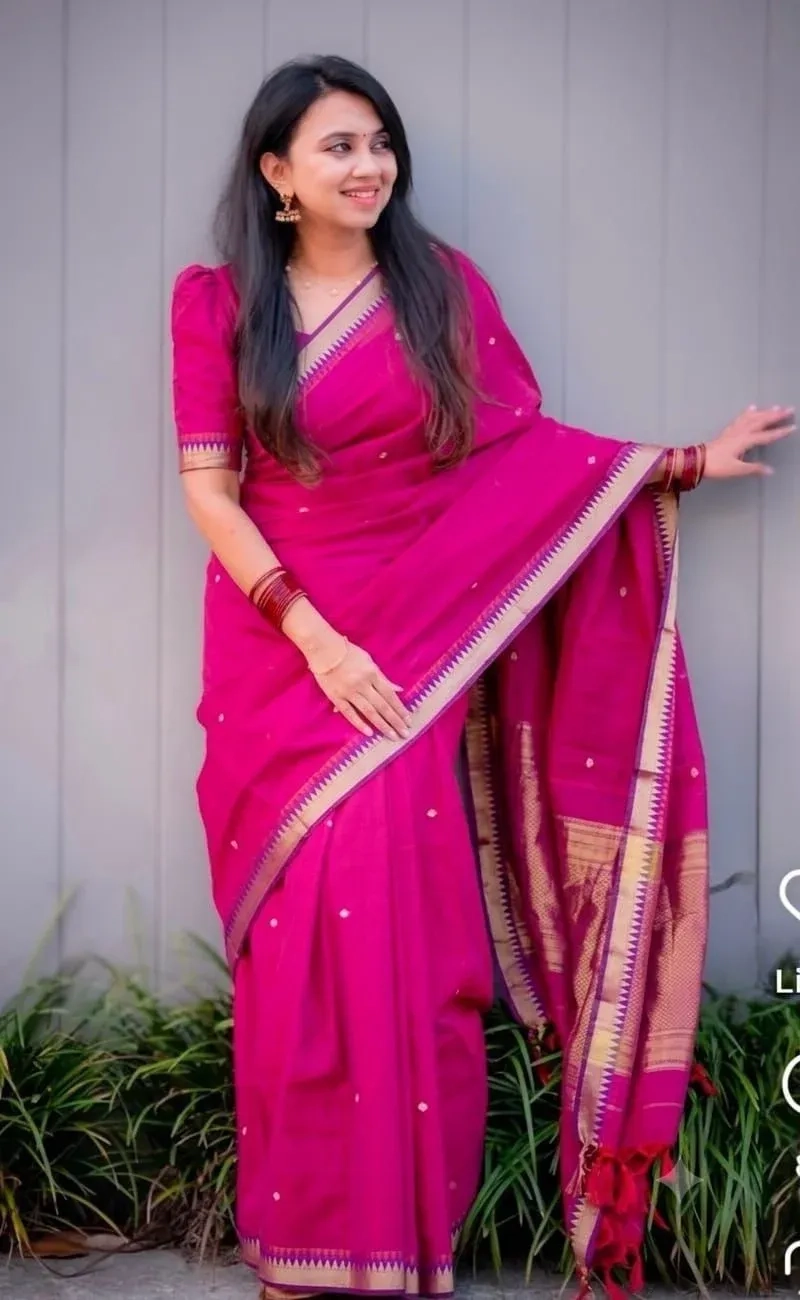 Narayanpet Cotton Plain Sarees 12