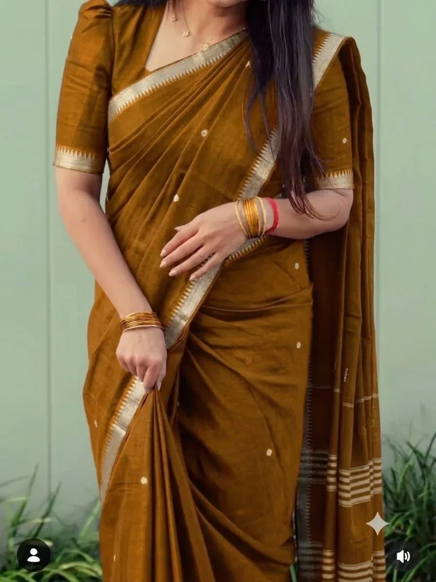 Narayanpet Cotton Plain Sarees 15