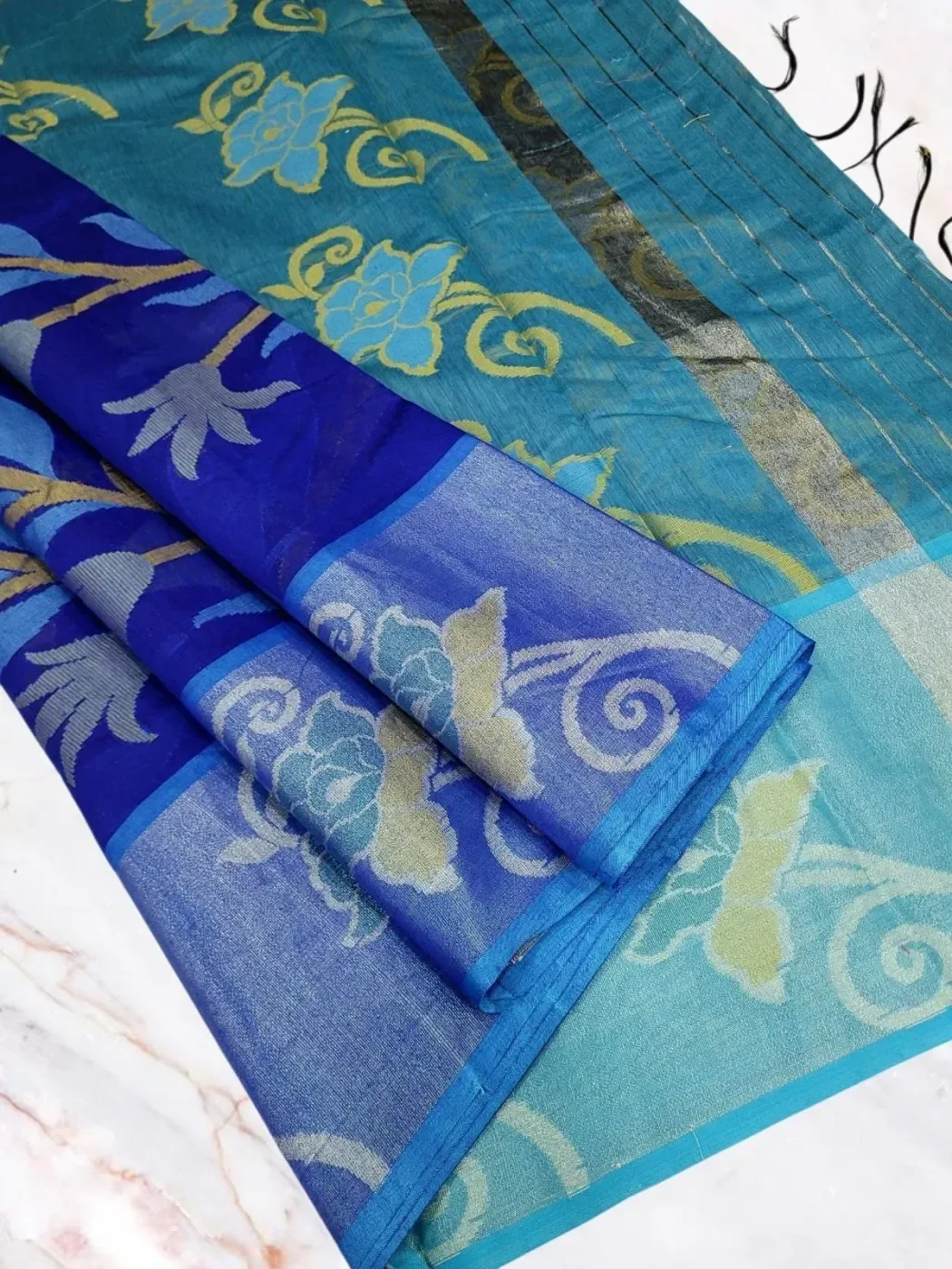 Elite Semi Chanderi Pochampally Sarees 3