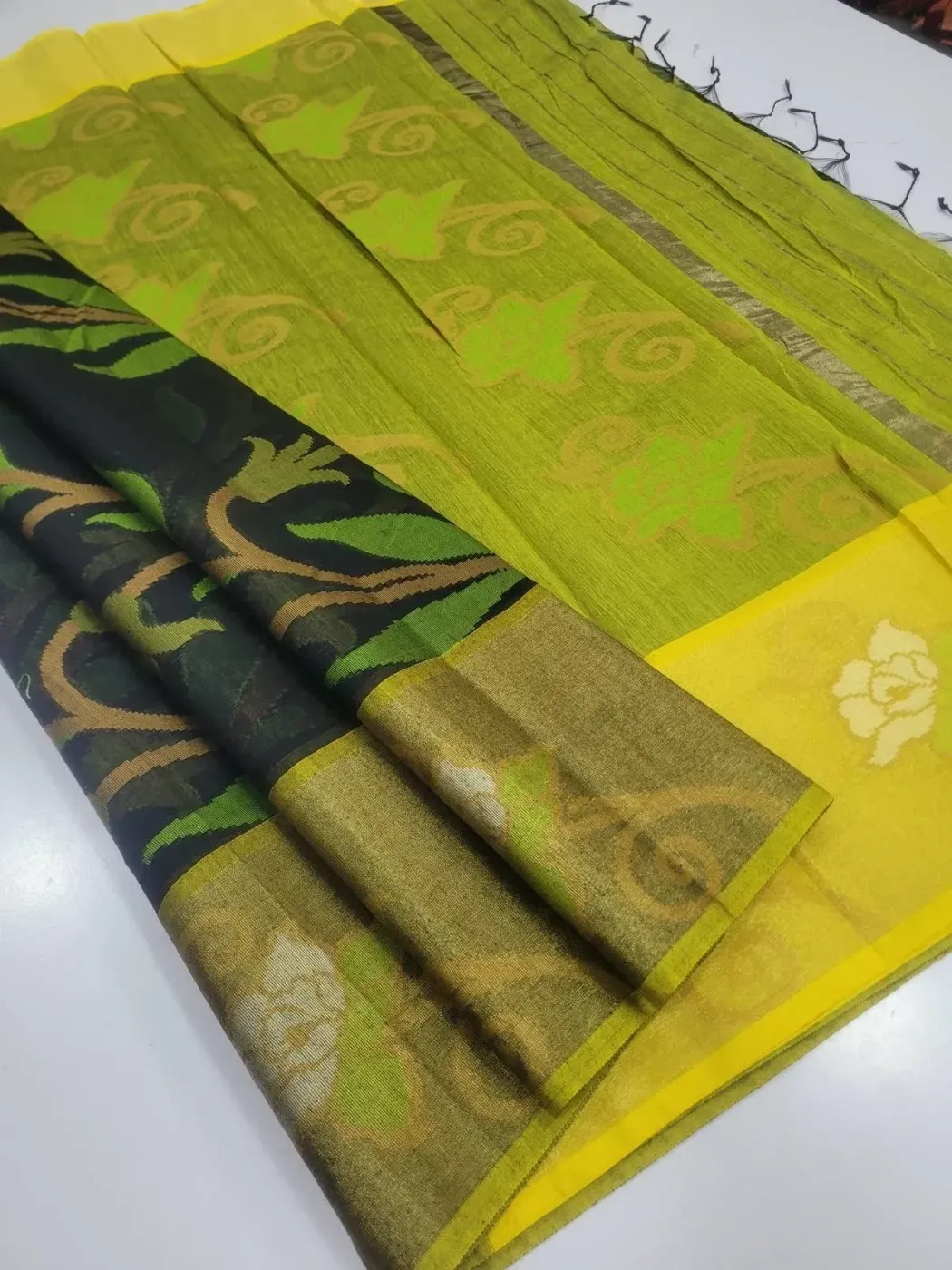 Elite Semi Chanderi Pochampally Sarees 17