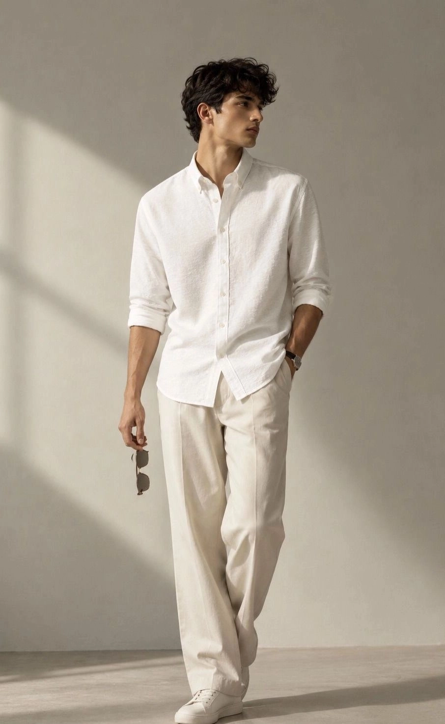 Premium White Textured Shirt