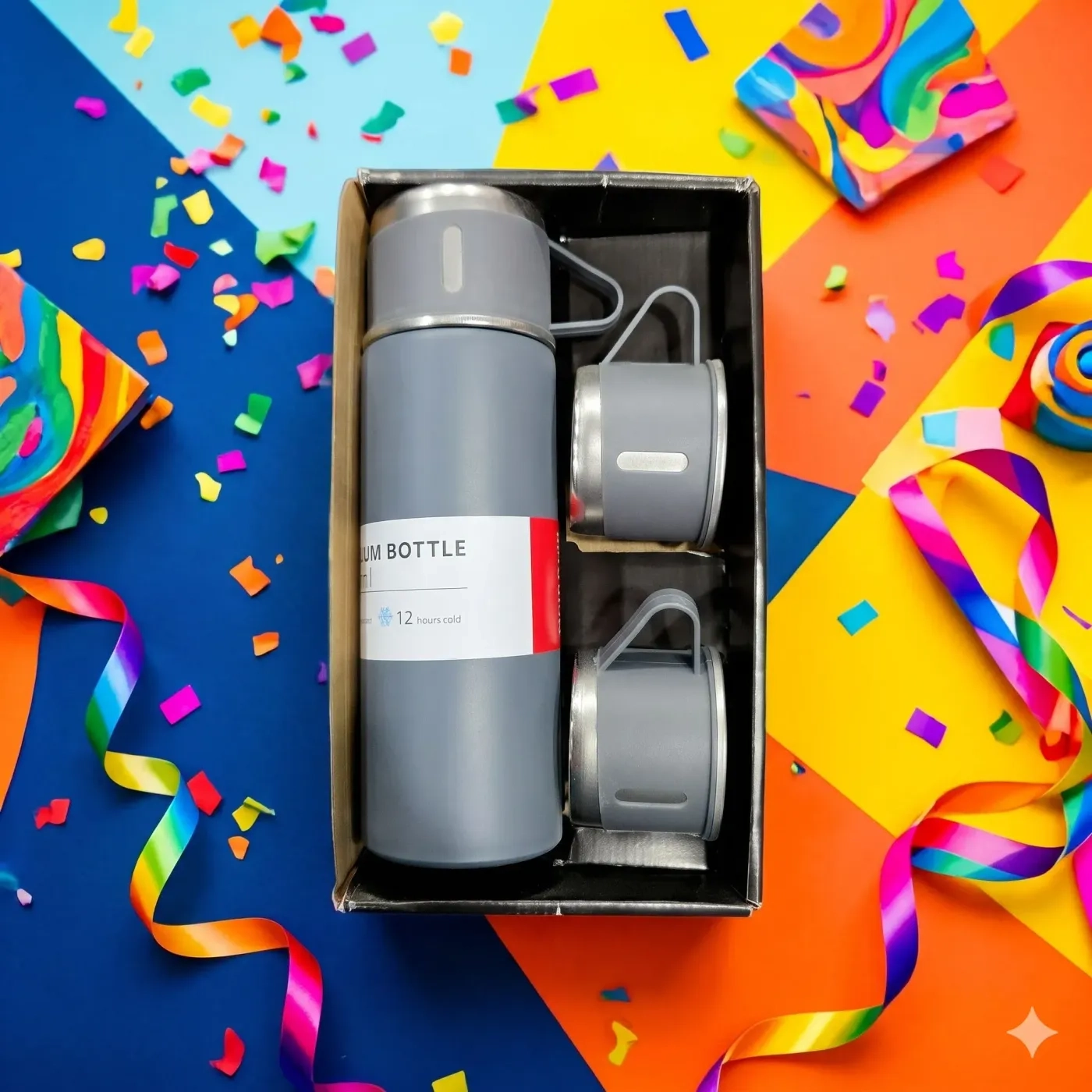 Vacuum Flask Set with Cups 2