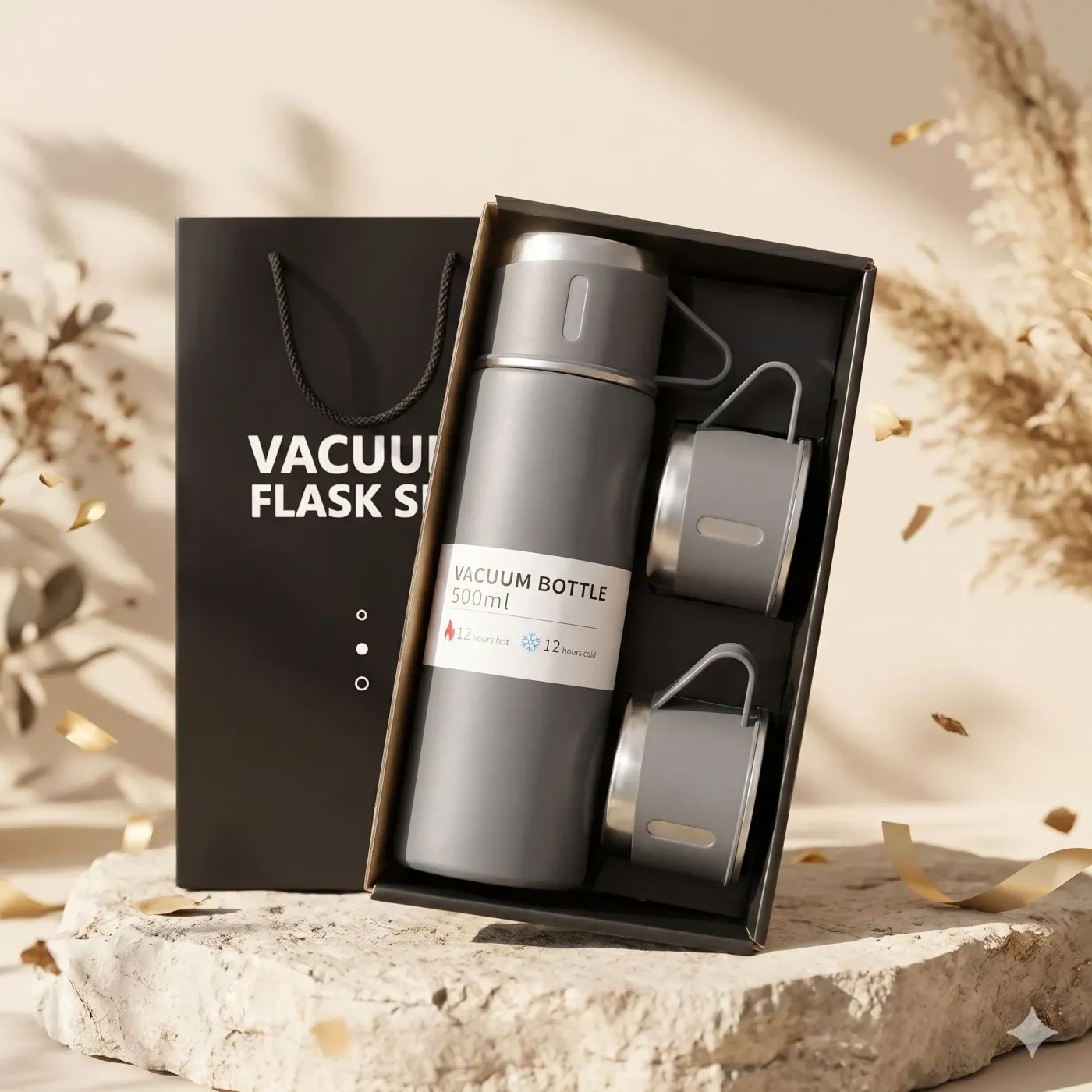 Vacuum Flask Set with Cups 4