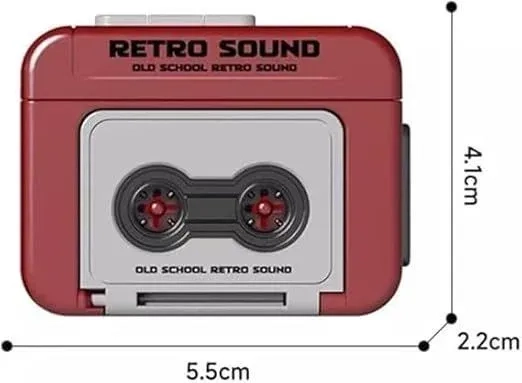 Mini Retro Cassette Tape Recorder Keychain 2