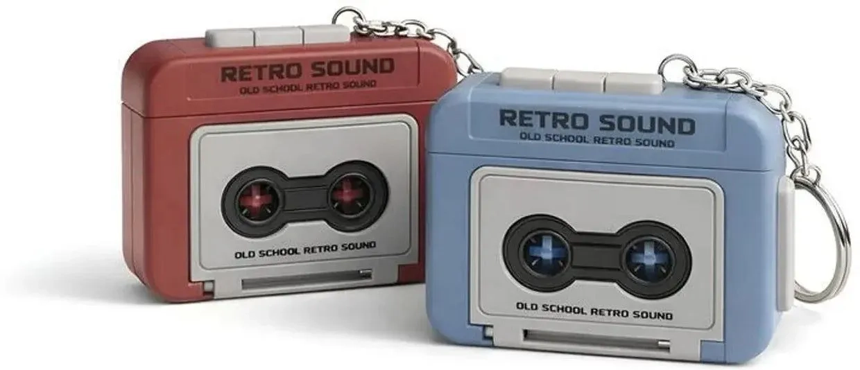 Mini Retro Cassette Tape Recorder Keychain 5
