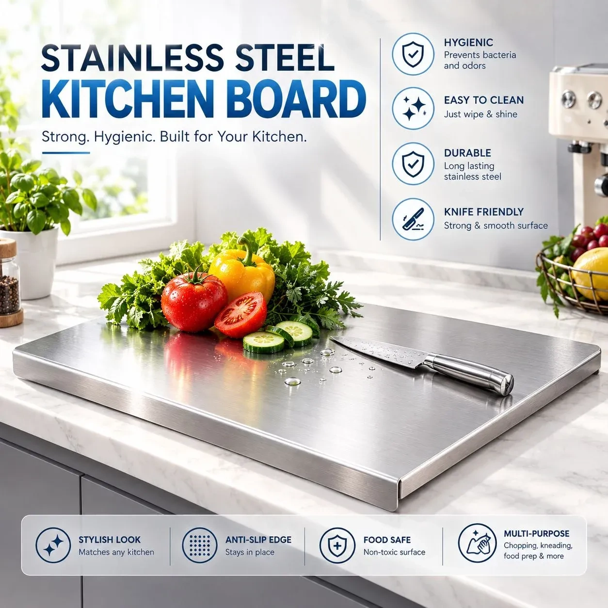 Stainless Steel Kitchen Board