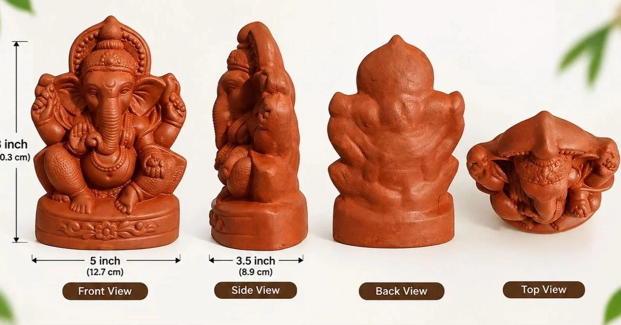 Mud ganesh idol