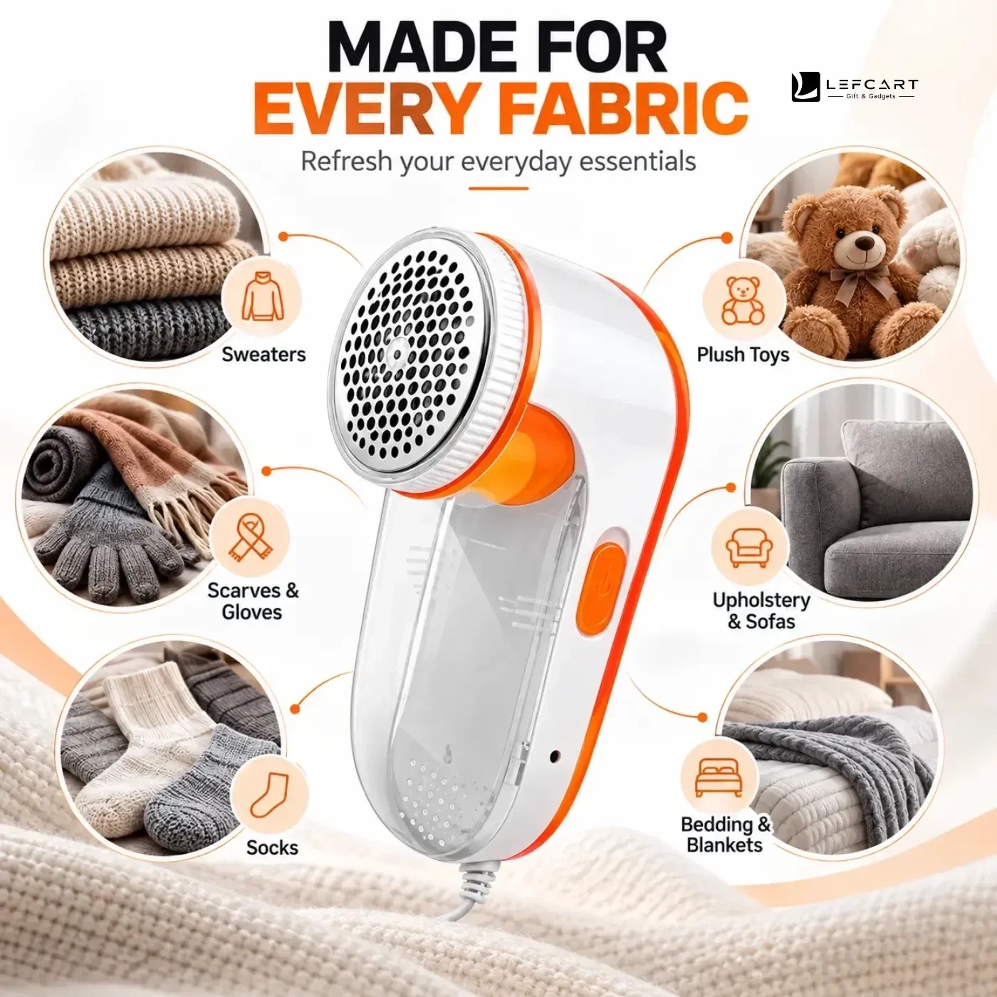 Electric Fabric Shaver & Lint Remover for Clothes 2