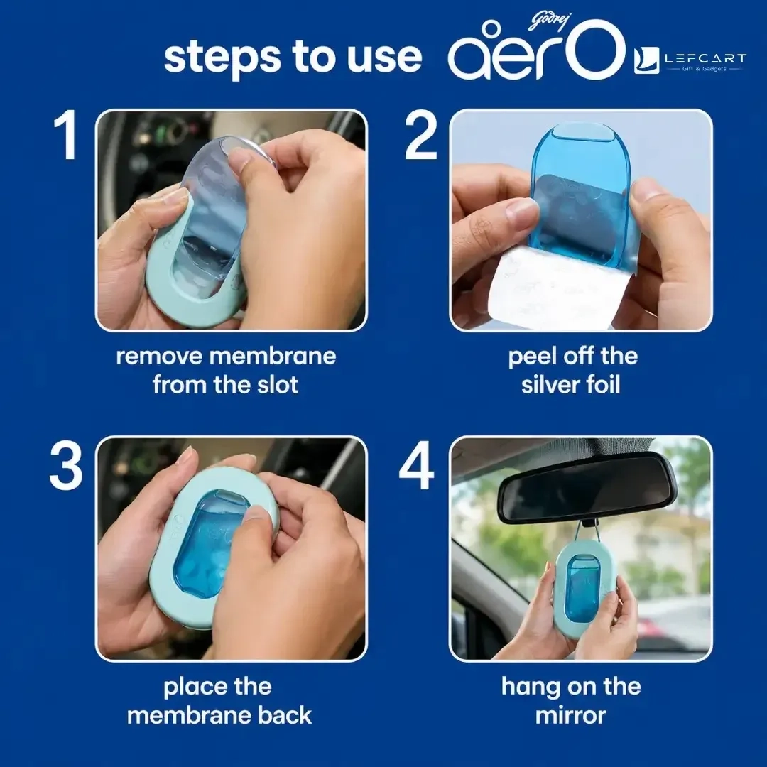 Godrej aer O Premium Car Air Freshener – 30 Day 3 in 1 Pack 6