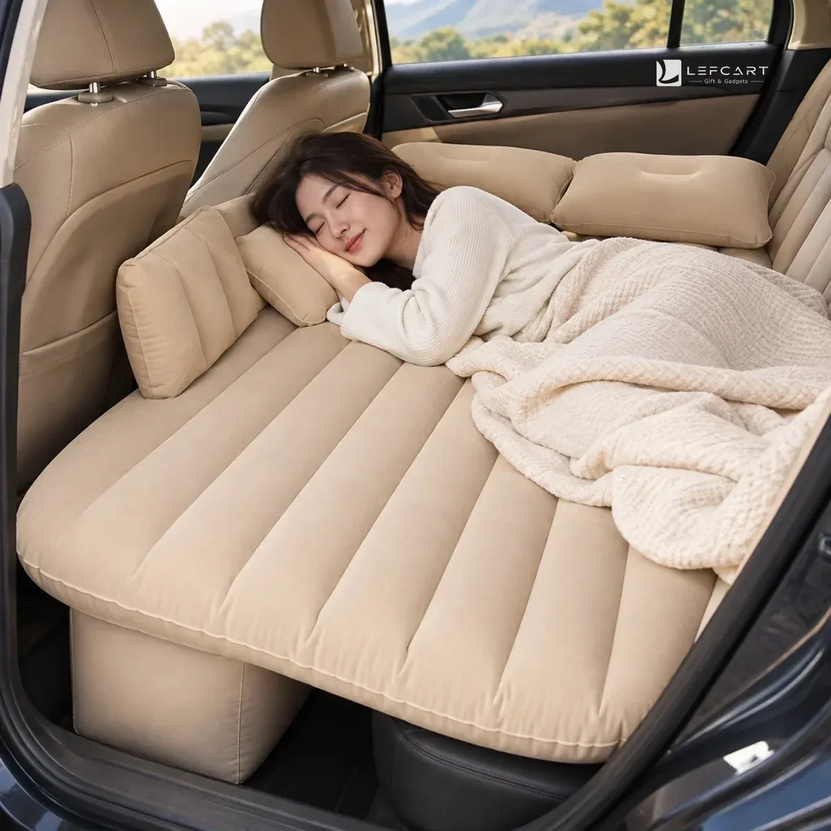 Inflatable Car Bed with 2 Pillows for Travel & Camping 2