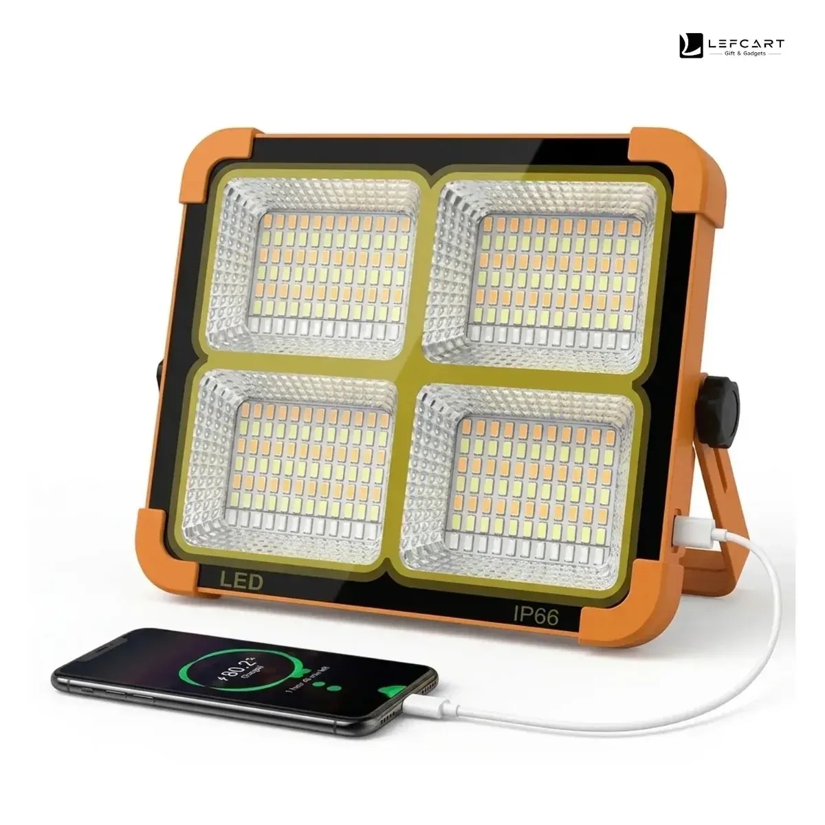 LED Flood Light – Solar 4-Panel Outdoor Light with Power Bank 1