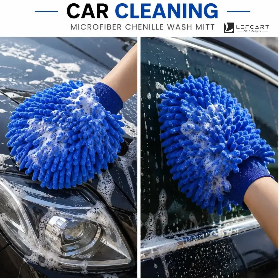 11-Inch Double Sided Microfiber Car Wash Mitt 4