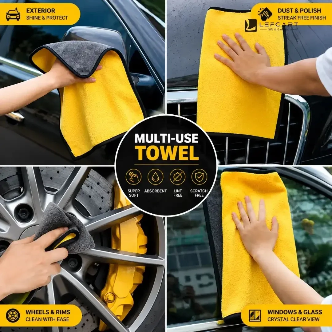 800 GSM Microfiber Car Washing & Drying Cloth 40 × 40cm 3