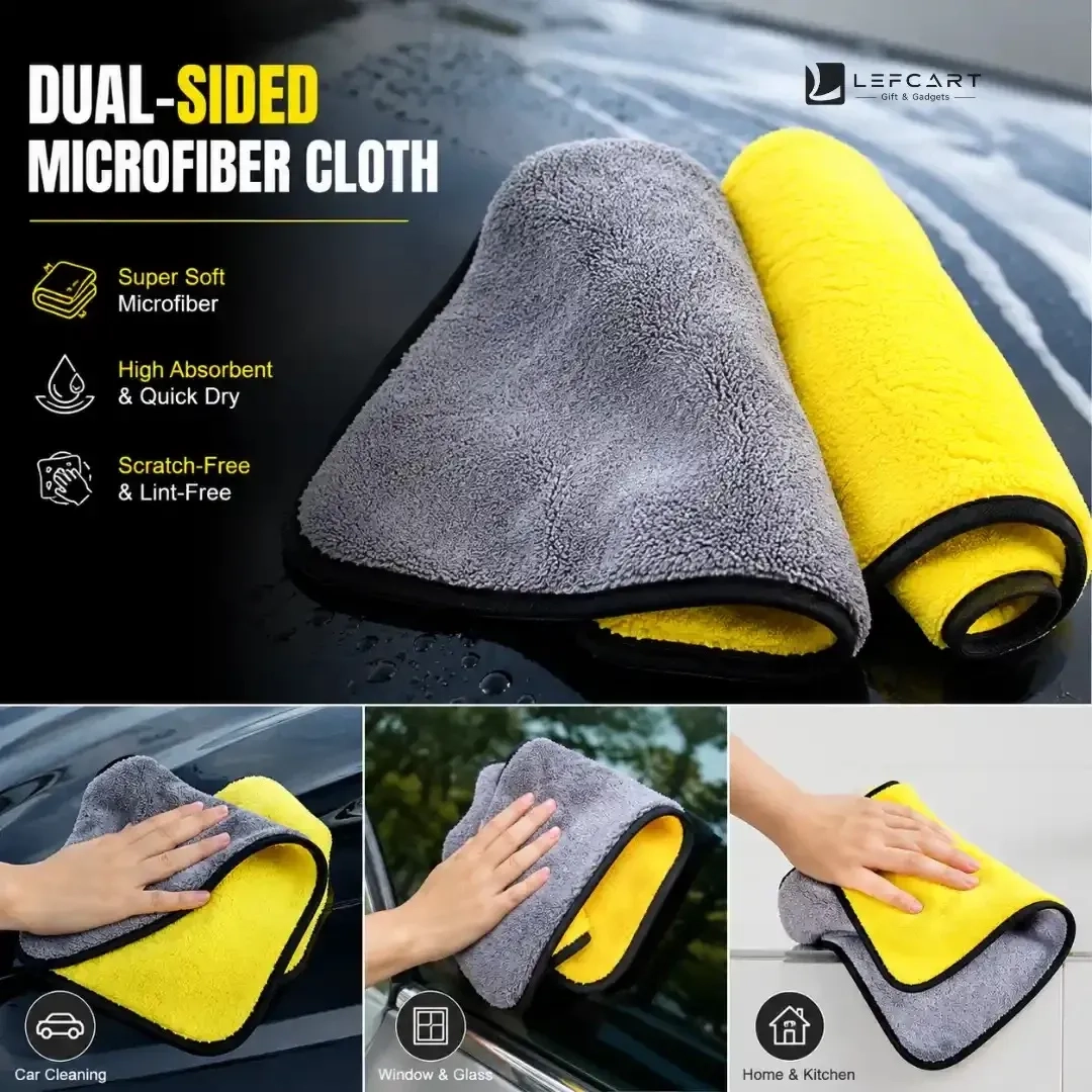 800 GSM Microfiber Car Washing & Drying Cloth 40 × 40cm 5