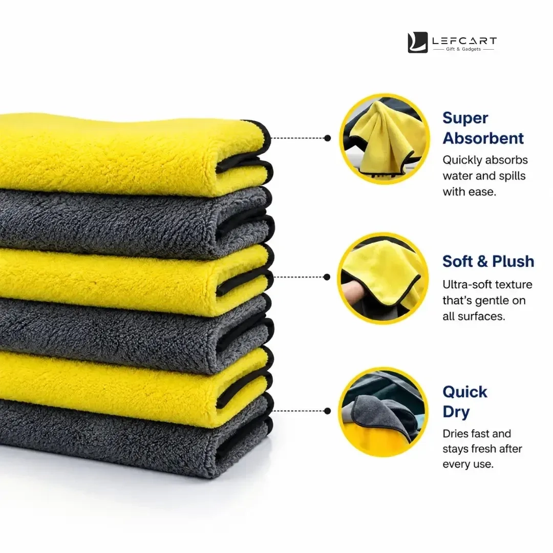800 GSM Microfiber Car Washing & Drying Cloth 40 × 40cm 6