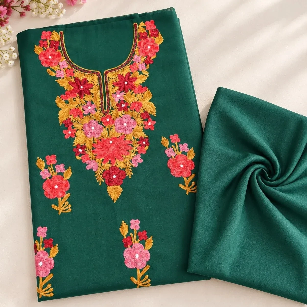3PC Aari Work Unstiched Suits