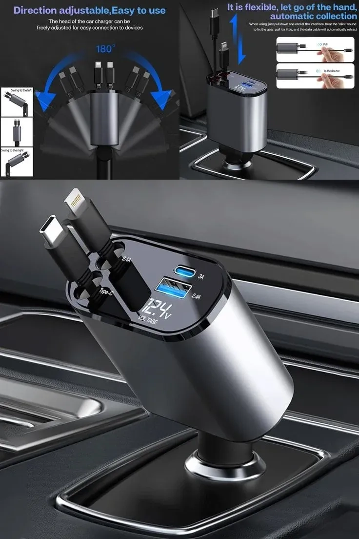 Rechargable  4 In 1 Car Charger 2