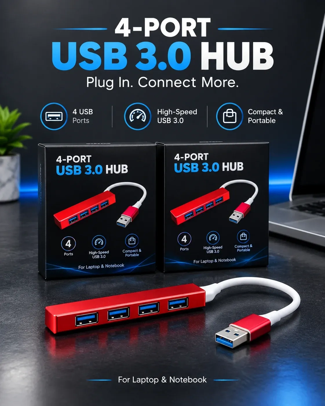4-Port USB 3.0 Hub 1