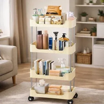 Rolling 4 layer multipurpose trolley 1