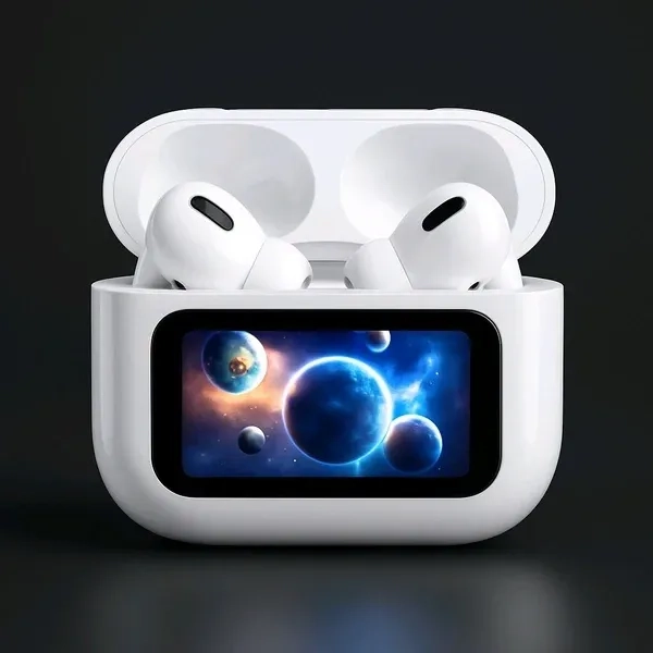 A9 Pro wireless earbuds with a smart touch screen display 2