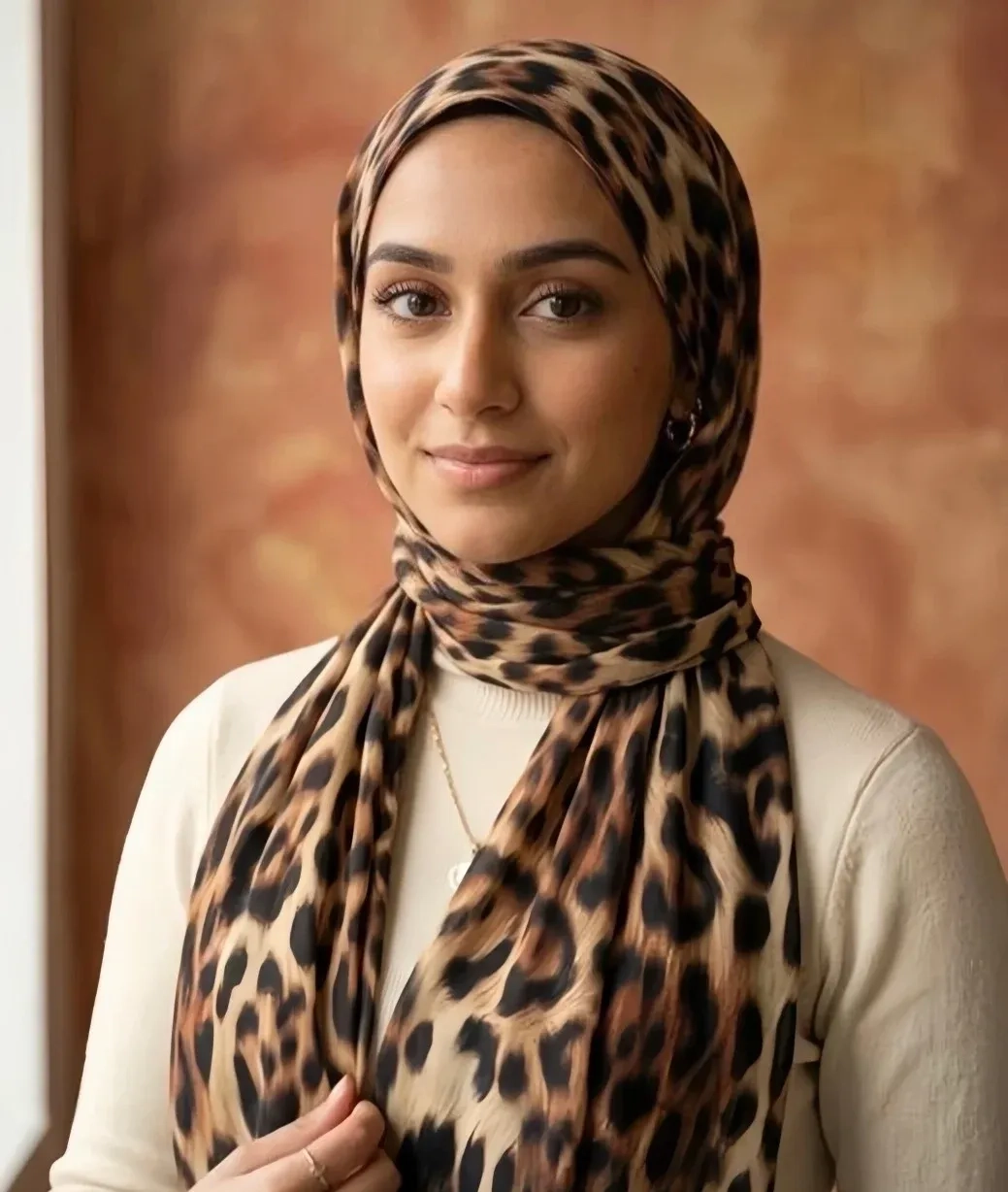 Savannah-Leopard Print Shawl 2