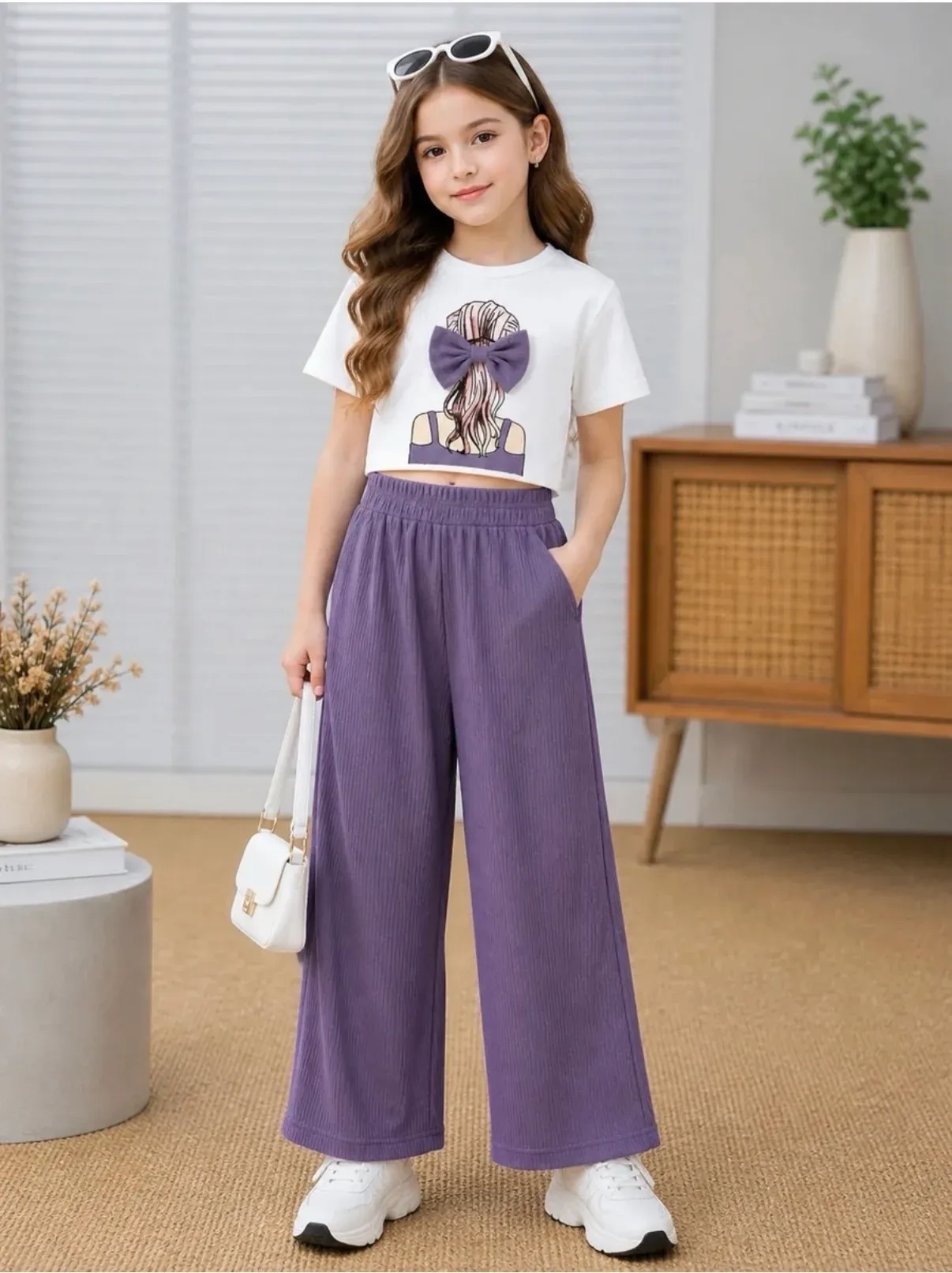 Lavender Bow Girl’s Co-Ord Set 1